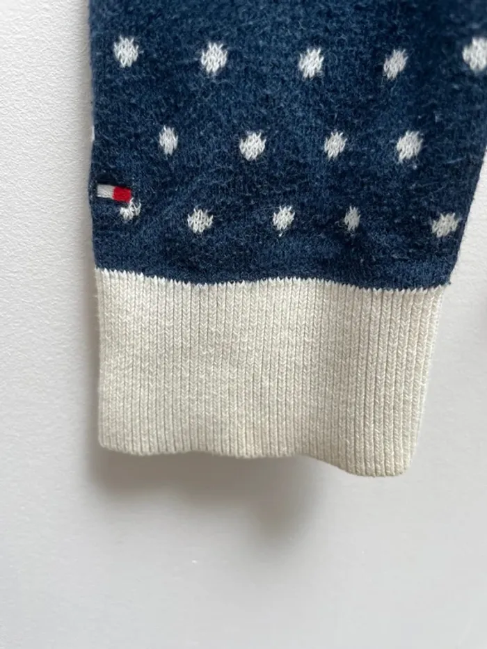Tommy Hilfiger Pullover polka dots navy blue white Womens M - photo numéro 5