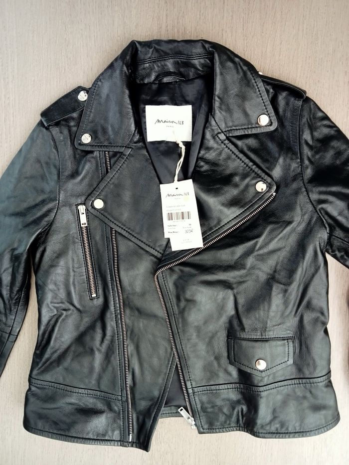 Blouson en cuir Maison 123