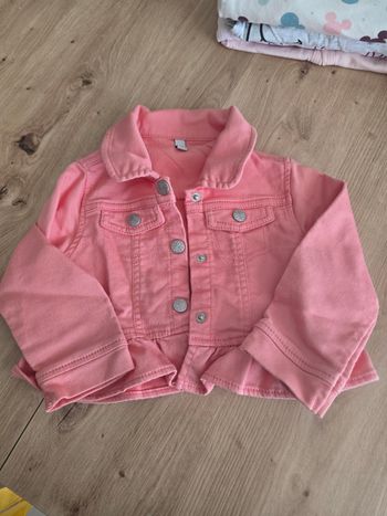 Veste rose jean leger