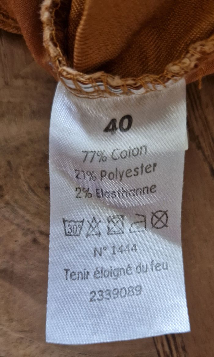 Pantalon droit  skinny - moutarde - T 40 - photo numéro 5