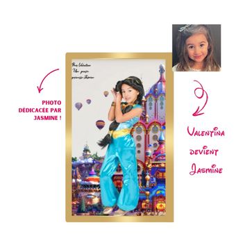 Cadre photo personnalisé : Votre enfant devient sa princesse préférée, Jasmine de Aladin !