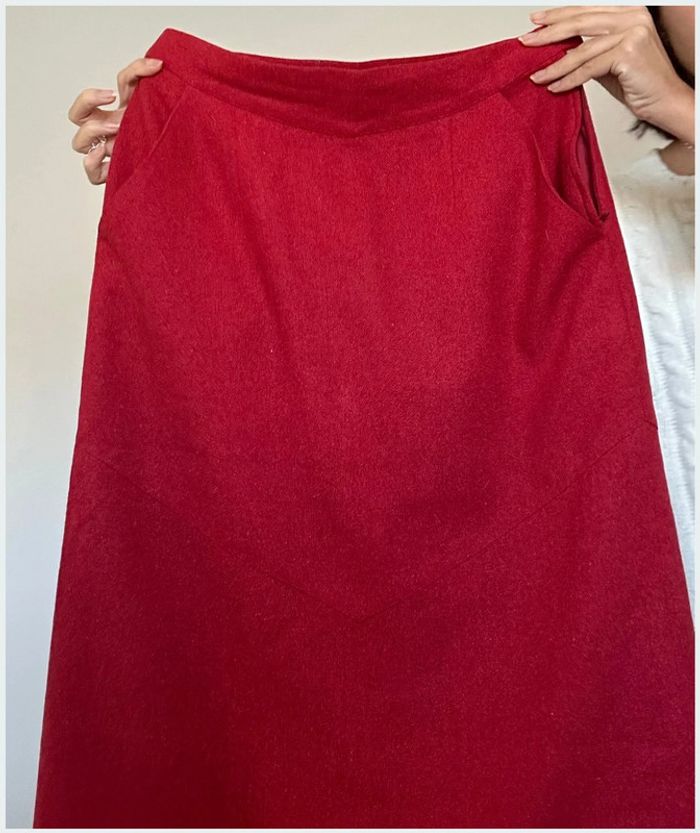 Jupe Cacharel crayon rouge 44 - red skirt très bon état - photo numéro 3