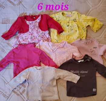 Lot t shirts manches longues 6 mois