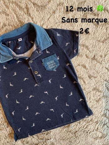 Polo 🍀 12 mois 🍀 Sans marque