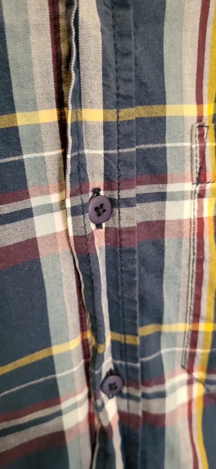 Chemise à carreaux bleu Cargo homme taille L – style casual - Très bon état - photo numéro 4