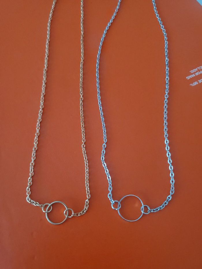 Lot de 2 colliers élégant doré et argentée