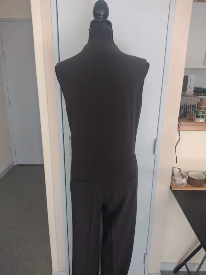 Combinaison Maison 123 marron chic + ceinture dorée – taille L - photo numéro 7