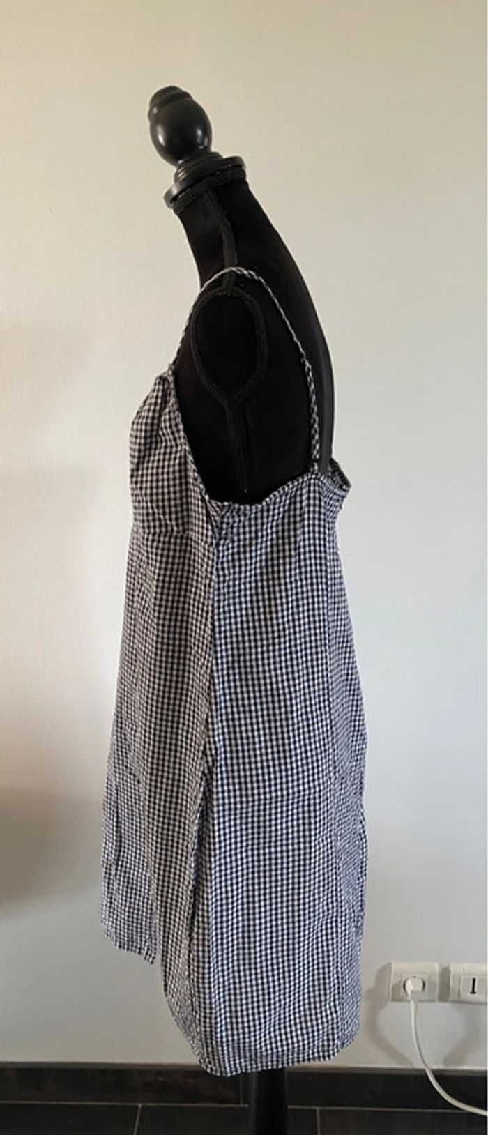 Robe vichy blanche et noire Pimkie taille 38 / 40 - photo numéro 3