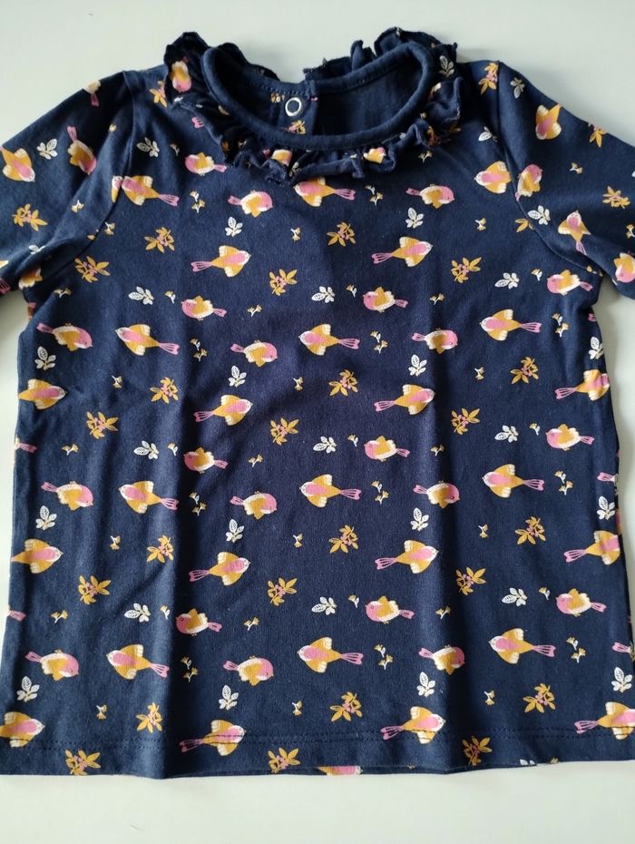 Tee shirt manches longues fille 24 mois