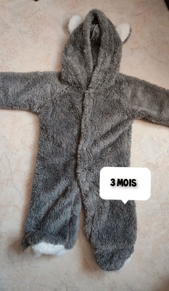 Combinaison ourson gris
