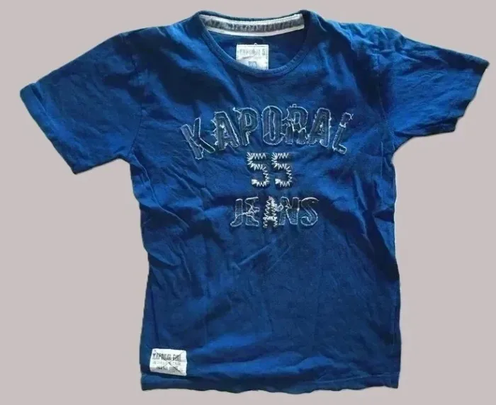 👕 T-shirt Garçon 10 ans – Kaporal Jeans – Bleu – Bon État