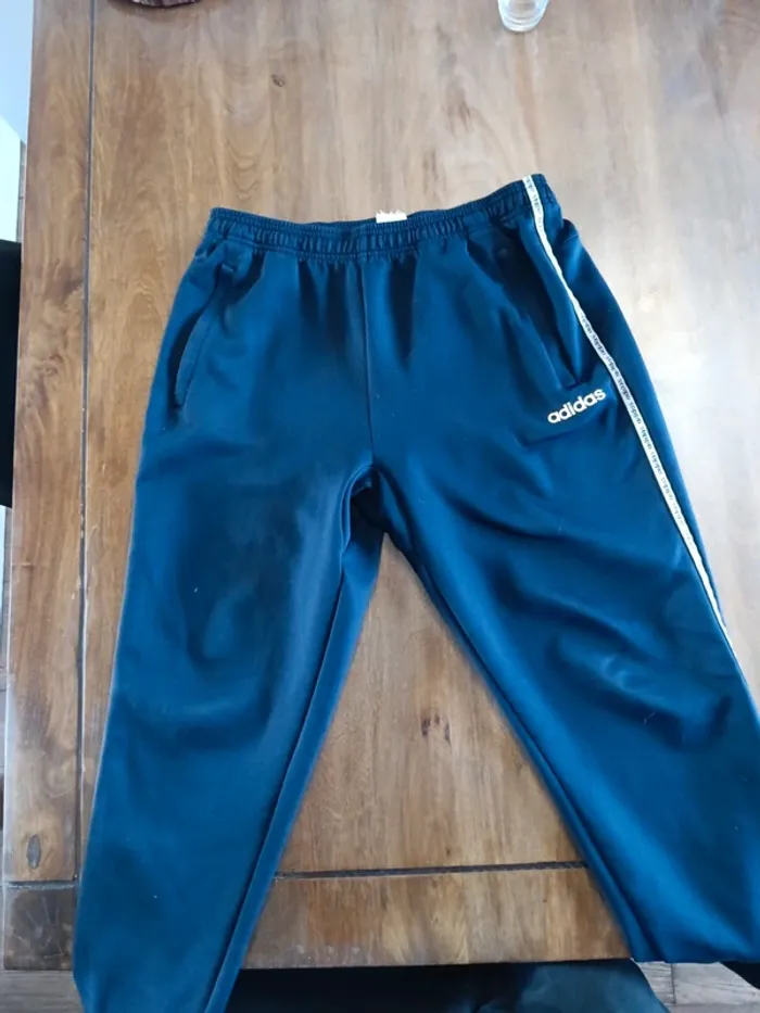Pantalon bas de jogging adidas L bleu