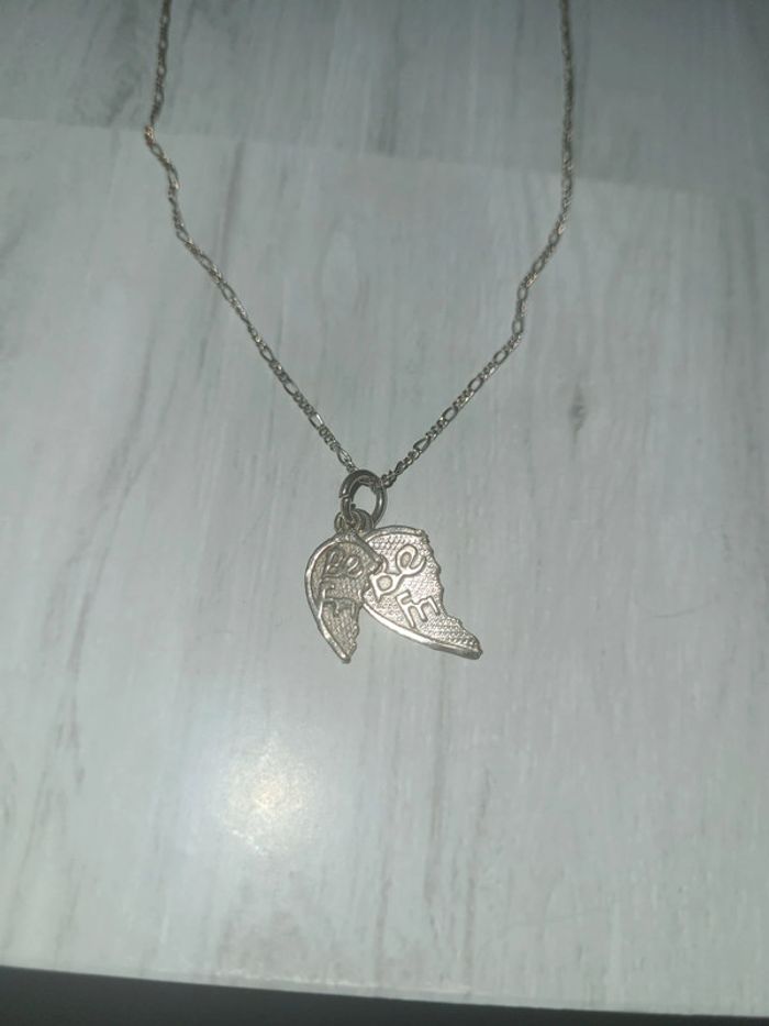 Collier avec pendentif bff argent 925 - photo numéro 2