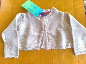 318326 gilet marron clair fille 3 mois sergent major