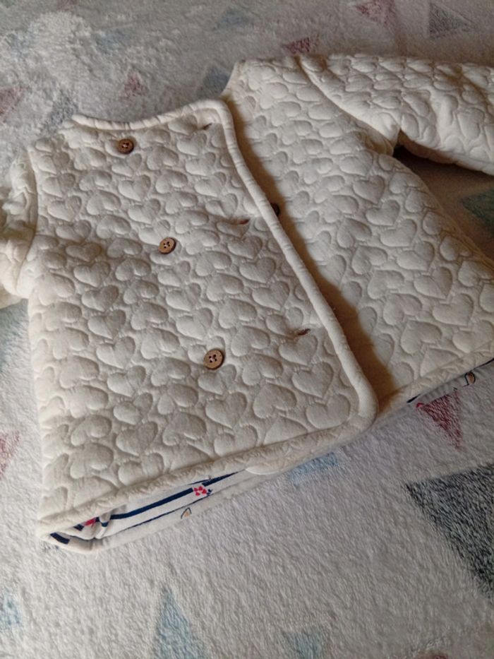 Veste coeur blanc - photo numéro 2