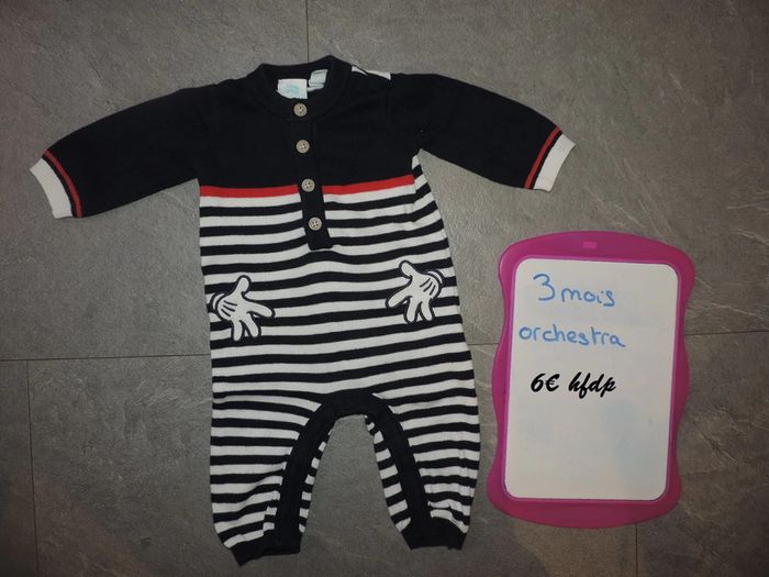 combinaison mickey orchestra taille 3 mois