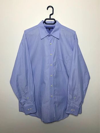 Chemise unie Tommy Hilfiger bleu taille L