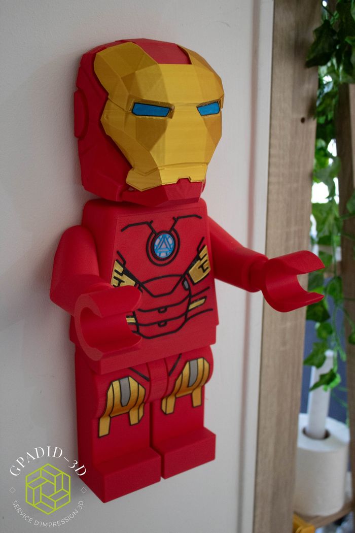 Dévidoir de papier toilette ou simple décoration murale dans un style Lego - photo numéro 6