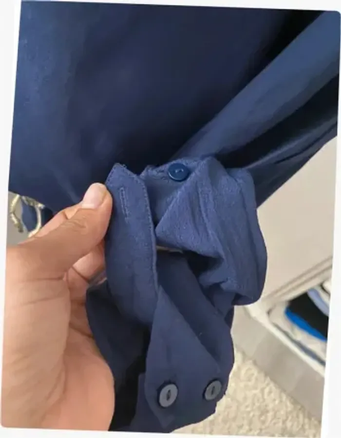 Robe ceinturée bleu marine Promod - photo numéro 6