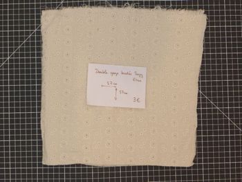 Coupon - Double gaze brodée suzy ecru