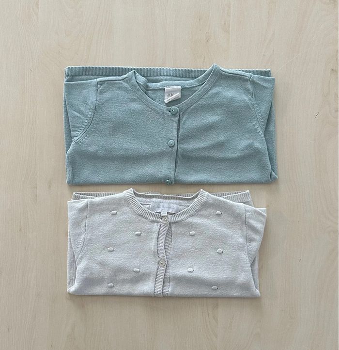 Lot de 2 gilets fille en 86 cm - photo numéro 2
