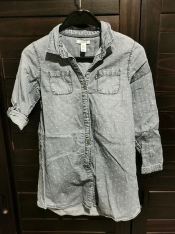 Robe en jeans 8 ans Okaïdi bleue avec etoiles claires