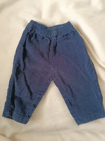 🎀 pantalon bleu marine effet velour taille 3 mois 🎀