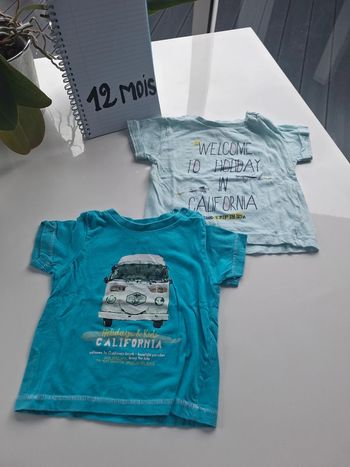 Lot 2 tee-shirts 12 mois Devild Child
