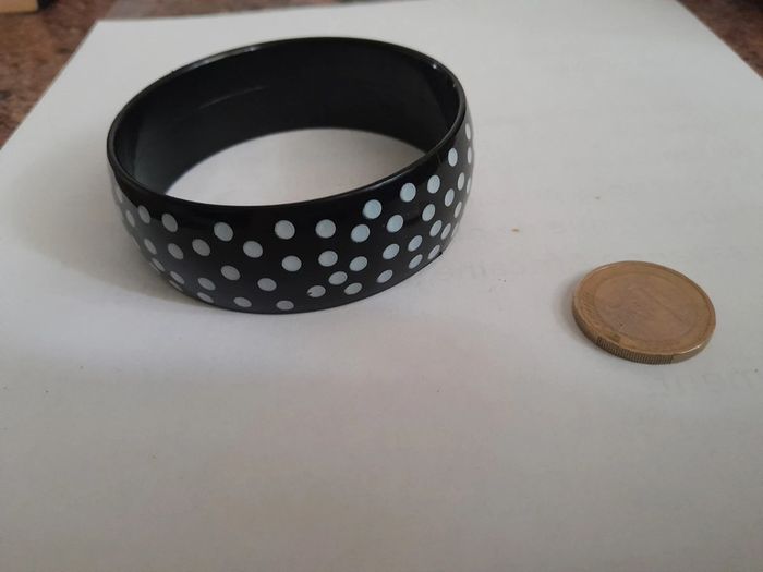 Sublime bracelet vintage chic à pois