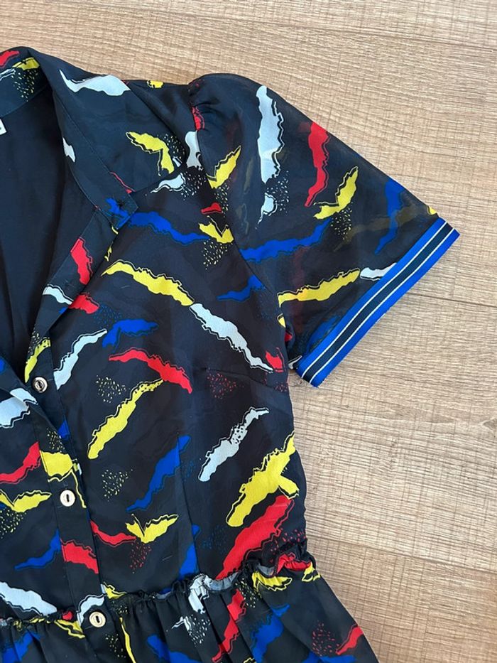 Robe noire et imprimée à manches courtes Molly Bracken taille S jamais portée - photo numéro 14