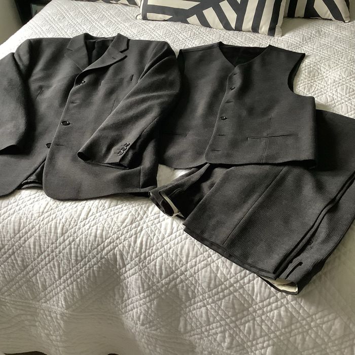 Costume 3 pièces homme gris foncé taille 52 - photo numéro 3