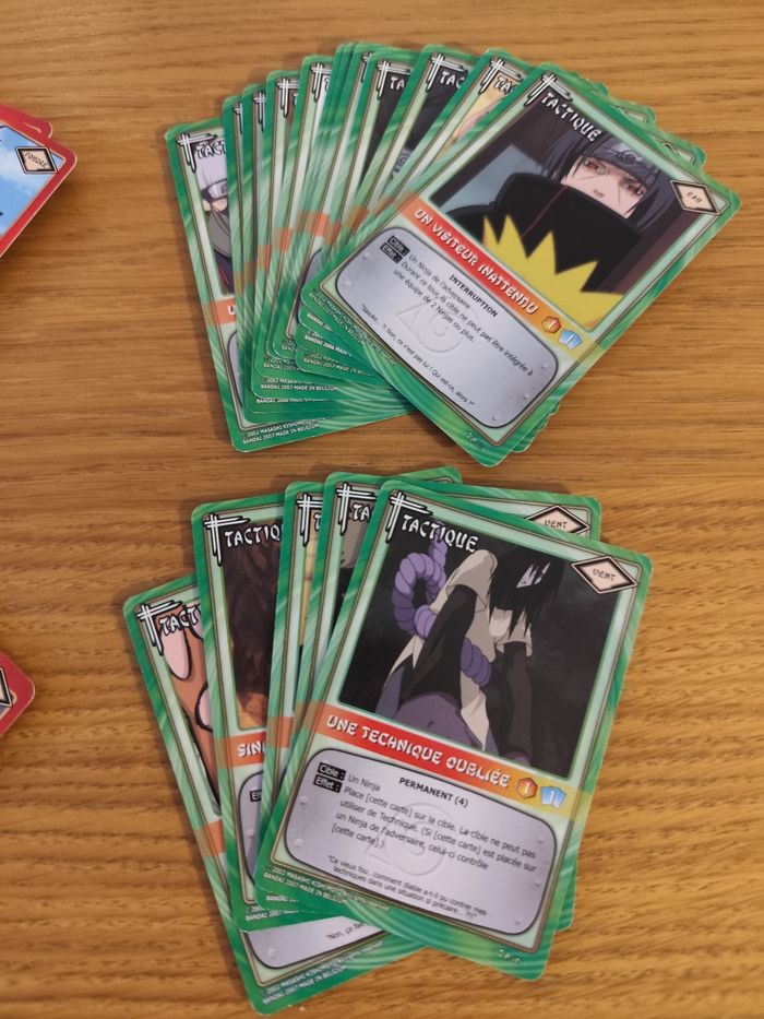 Lot 49 cartes Naruto TCG bandai 2007 Ninja technique tactique - photo numéro 4