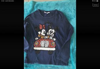 tee shirt tee-shirt disney 7 / 8 ans tbe mixte mickey minnie