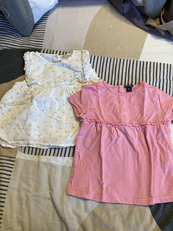 2 tee shirt Bébé fille