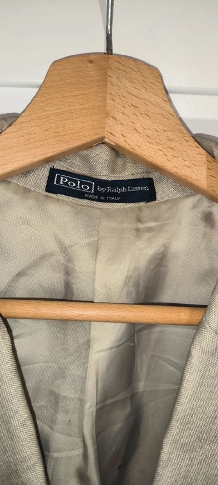 Blazer homme 100% lin polo Ralph Lauren  beige /sable - photo numéro 9