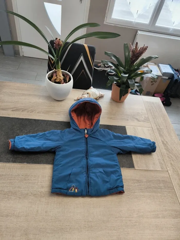 Manteau réversible à capuche garçon 18 mois sergent major