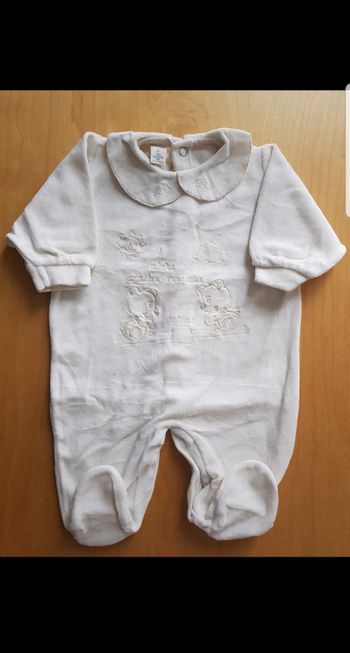 Grenouillère velours bébé mixte 0 mois
