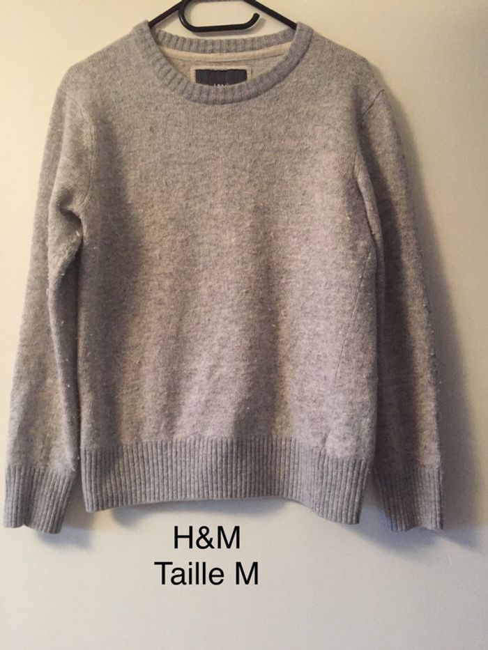 Pull en laine gris H&M Taille M