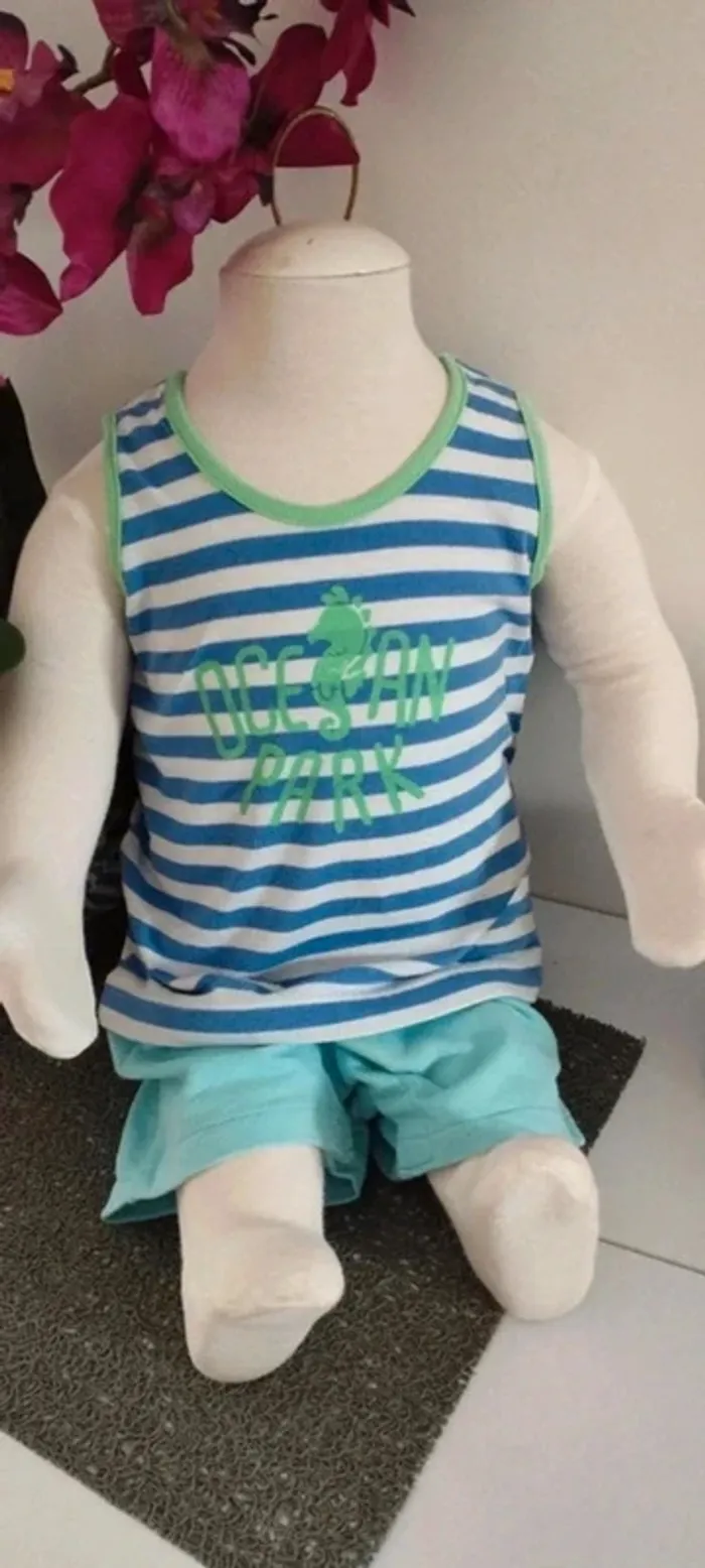 Combinaison Short Benetton Baby - Taille 74 (9-12 mois) - photo numéro 4