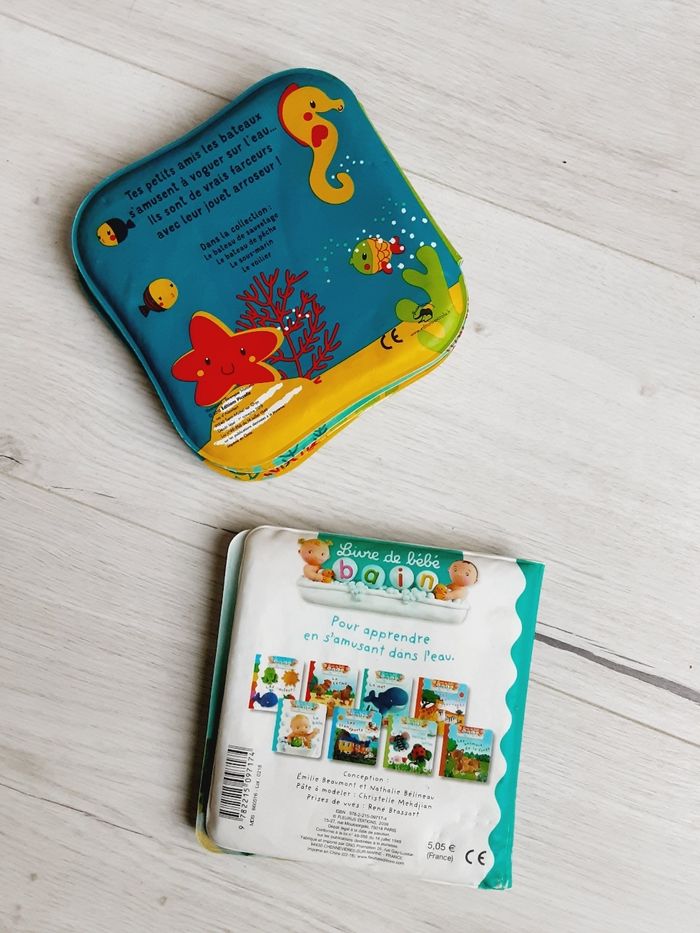 Jeu jouet enfant bébé lot 2 livres de bain  Baleine et sous marin - photo numéro 5