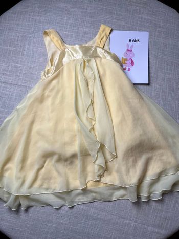 Robe jaune fluide 6 ans 