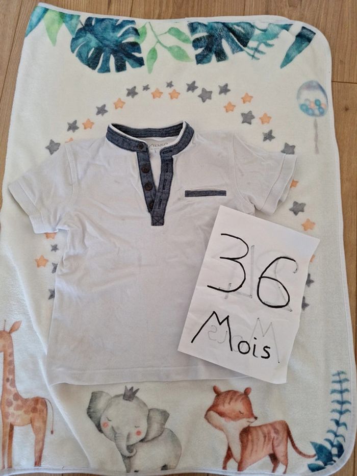 Polo blanc 3 ans
