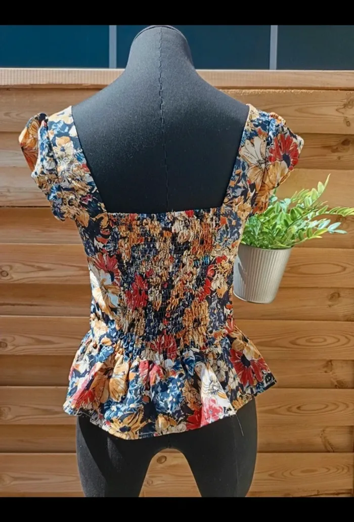 Chemisier fleuri taille XS neuf - photo numéro 5