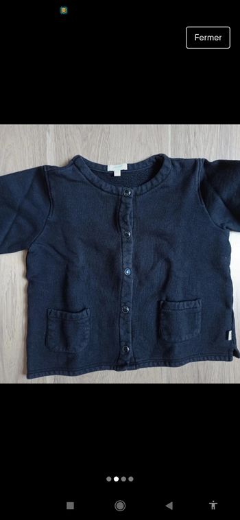 Gilet noir bouton Jacadi 6 ans
