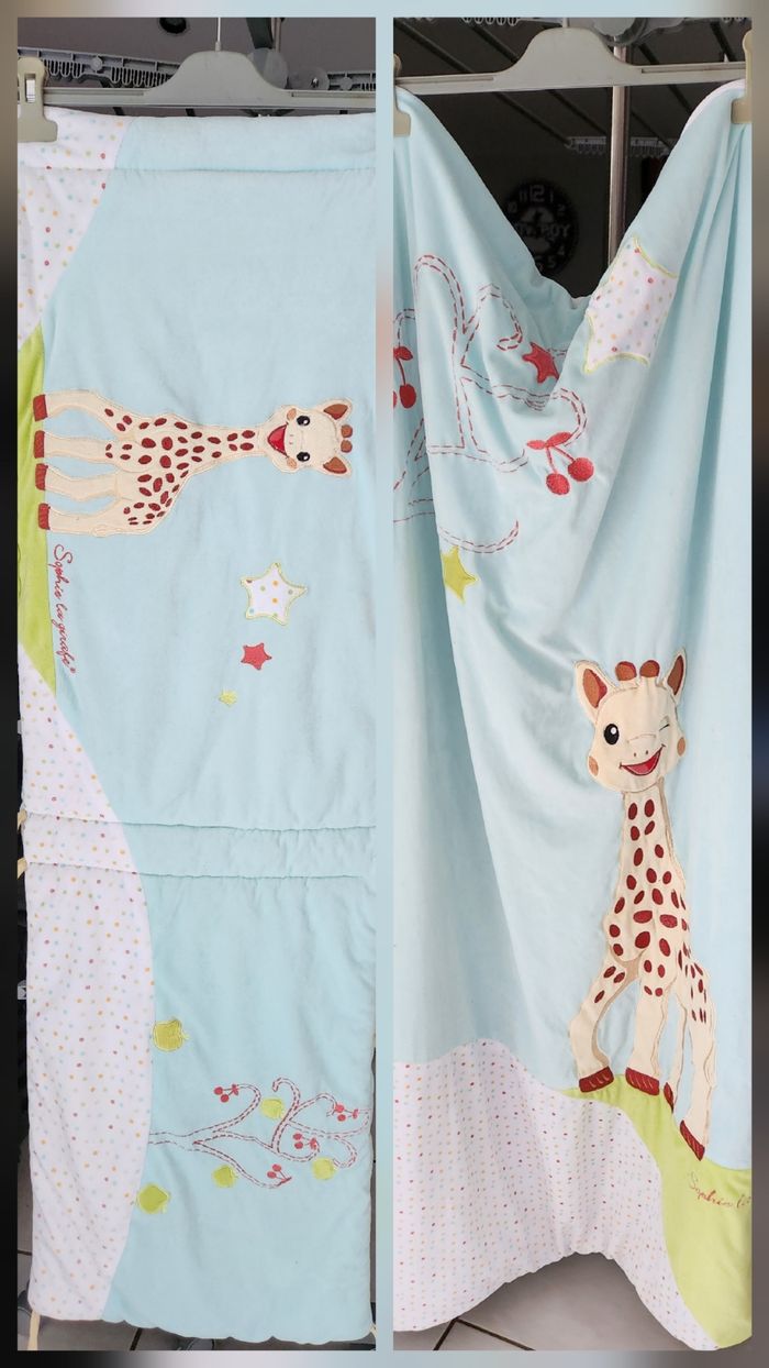 Ensemble couette et tour de lit Sophie la girafe - photo numéro 2
