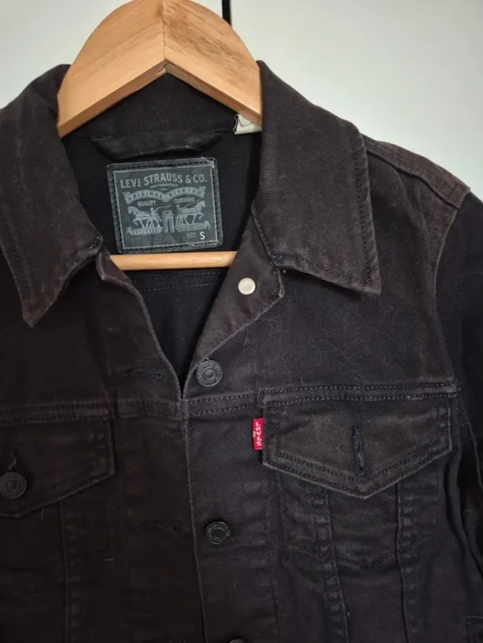 Veste en jeans LEVI'S authentique taille S noir - photo numéro 3