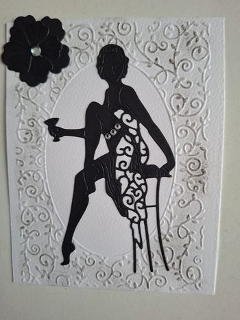 Carte simple, femme art déco