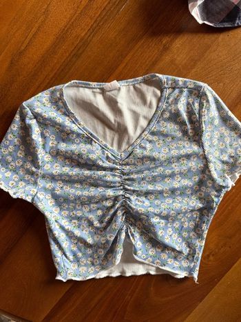 Teeshirt fille fleuri SHEIN 10 ans 11 ans manches courtes