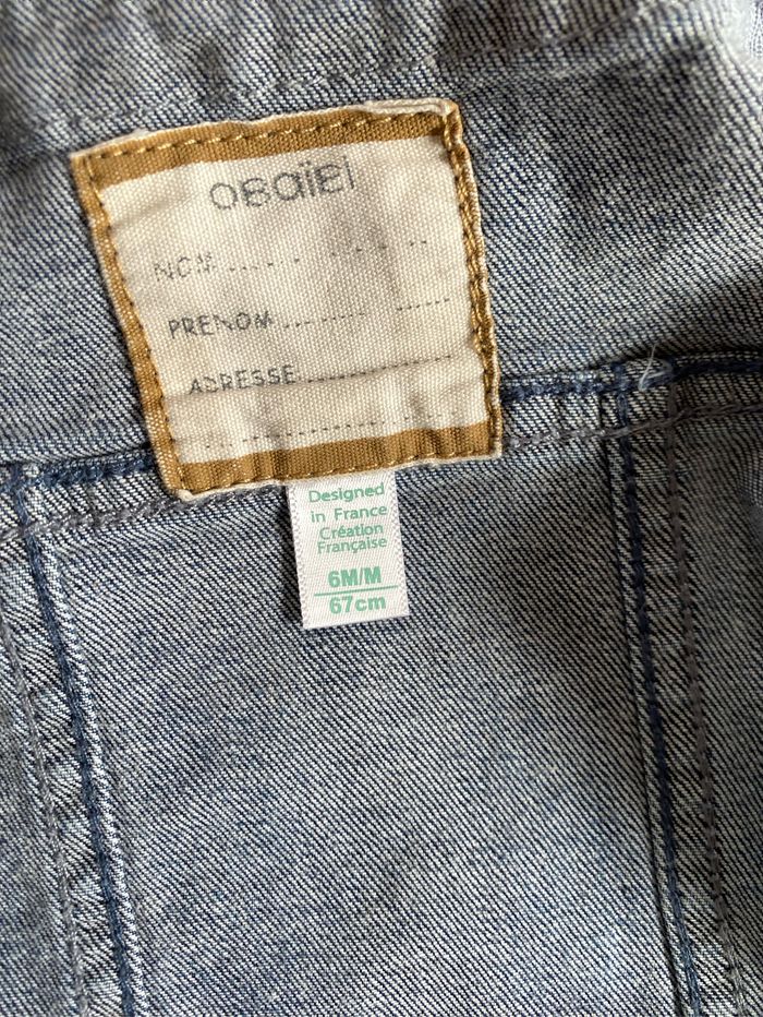 veste en jeans fille 6 mois obaibi - photo numéro 2