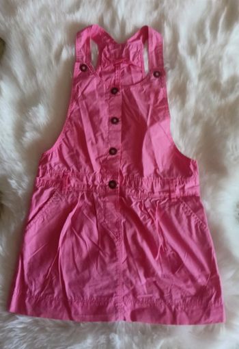 Robe salopette rose fille